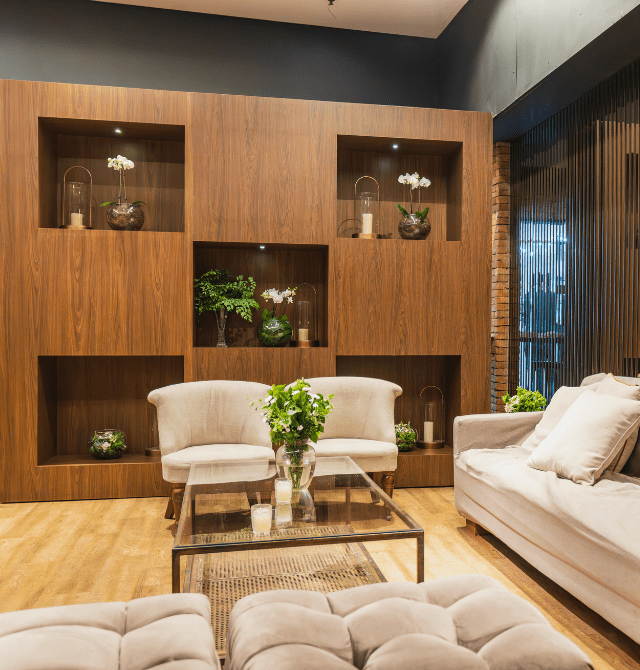 home interior design with pureply gold